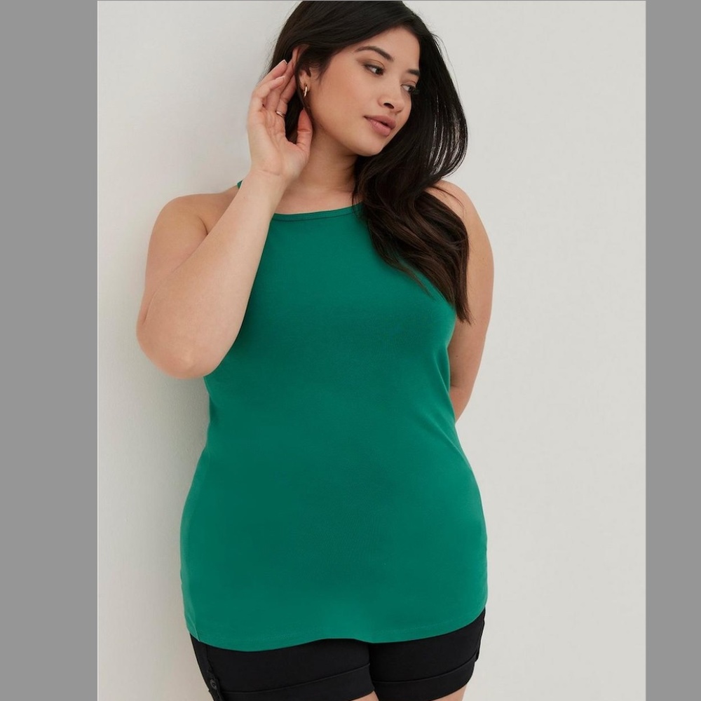 Torrid Green Foxy High Neck Tank Top